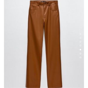 Zara faux leather pants
